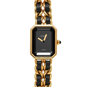 シャネル プルミエール L H0001 ブラック レディース 時計 【中古】【wristwatch】