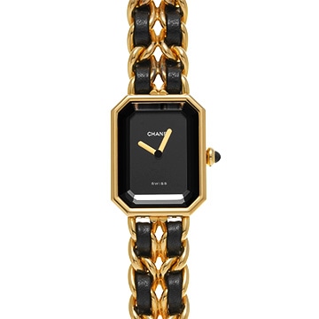 シャネル プルミエール M H0001 ブラック レディース 時計 【中古】【wristwatch】