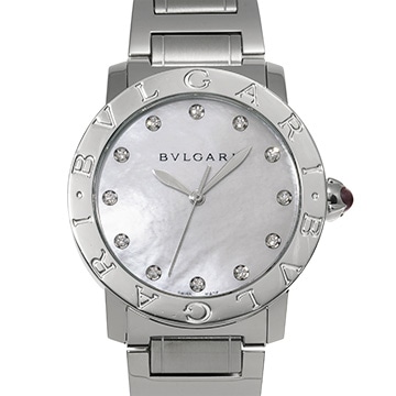 ブルガリ ブルガリブルガリ BBL37S ホワイトシェル/ダイヤモンド ユニセックス 時計 【中古】【wristwatch】