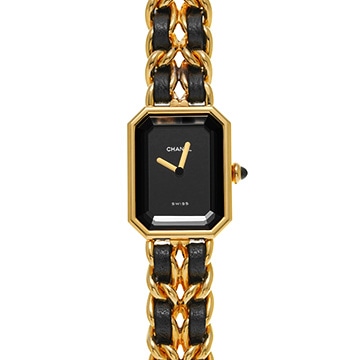 シャネル プルミエール M H0001 ブラック レディース 時計 【中古】【wristwatch】