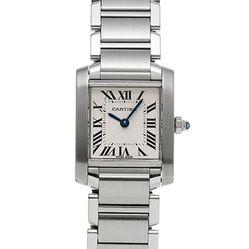 カルティエ タンクフランセーズ SM W51008Q3 シルバー レディース 時計 【中古】【wristwatch】