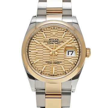 ロレックス デイトジャスト 36 126203 ゴールデン フルーテッドモチーフ メンズ 時計 【中古】【wristwatch】
