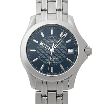 オメガ シーマスター 120 ジャック・マイヨール 1997 2500.80 ブルー メンズ 時計 【中古】【wristwatch】