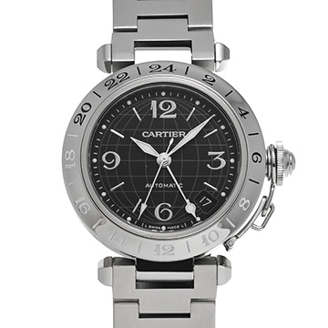 カルティエ パシャC メリディアン W31079M7 ブラック メンズ 時計 【中古】【wristwatch】