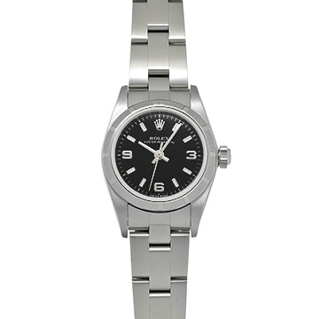 ロレックス オイスターパーペチュアル 76030 ブラック レディース 時計 【中古】【wristwatch】