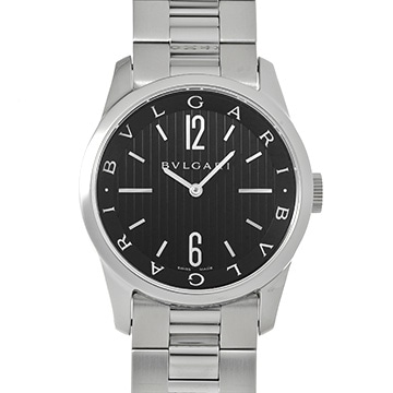 ブルガリ ソロテンポ ST37BSS ブラック メンズ 時計 【中古】【wristwatch】