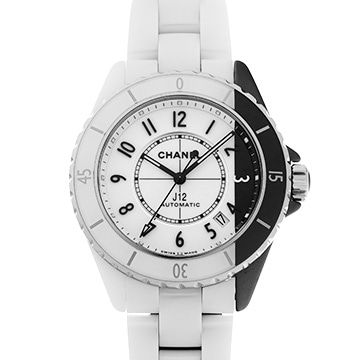 シャネル J12 パラドックス キャリバー12.1 38MM H6515 ホワイトラッカー/ブラックラッカー メンズ 時計 【中古】【wristwatch】