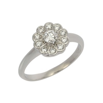 ティファニー エンチャントフラワー リング #12.5 シルバー Pt950プラチナ レディース ジュエリー 【中古】【jewelry】