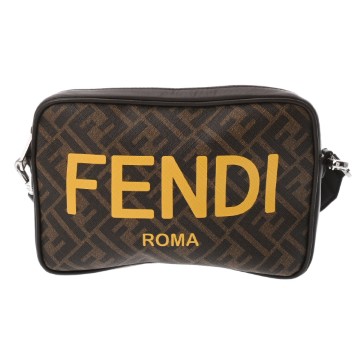 フェンディ カメラケース FENDI ROMA ブラウン 7M0286 AJJ4 229-3260 ファブリック/レザー レディース バッグ 【中古】【bag】