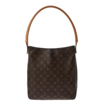 ルイ ヴィトン モノグラム ルーピング GM ブラウン M51145 モノグラムキャンバス レディース バッグ 【中古】【bag】