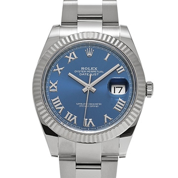 ロレックス デイトジャスト 41 126334 アズーロブルー メンズ 時計 【中古】【wristwatch】