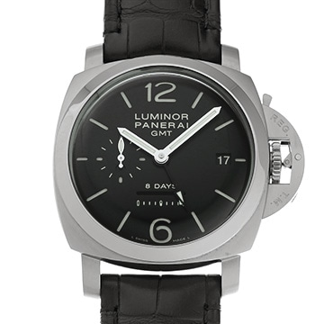 パネライ ルミノール 1950 8デイズ GMT PAM00233 ブラック メンズ 時計 【中古】【wristwatch】