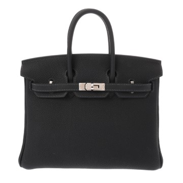 エルメス バーキン 25 ヴェルソ キャバン/セレスト トゴ レディース バッグ 【中古】【bag】