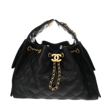 シャネル CHANEL25 スモール ハンドバッグ ブラック AS5293 グレインドカーフスキン レディース バッグ 【中古】【bag】