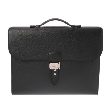 エルメス サック アデペッシュ ライト 1-37 ブラック ヴォーエプソン メンズ バッグ 【中古】【bag】