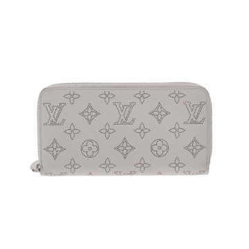 ルイ ヴィトン モノグラムマヒナ ジッピーウォレット グリズリ M80936 レザー レディース 財布 【中古】【purse】