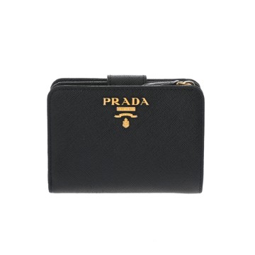 プラダ ブラック 1ML018 サフィアーノレザー レディース 財布 【中古】【purse】