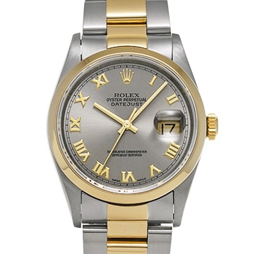 ロレックス デイトジャスト 16203 グレー メンズ 時計 【中古】【wristwatch】