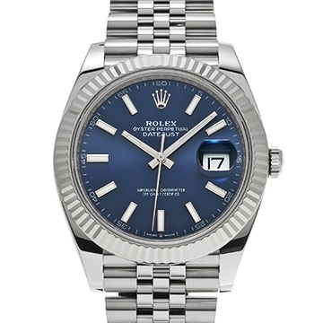 ロレックス デイトジャスト 41 126334 ブライトブルー メンズ 時計 【中古】【wristwatch】