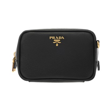 プラダ ショルダーバッグ ブラック サフィアーノレザー レディース バッグ 【中古】【bag】