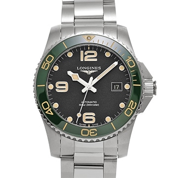 ロンジン ハイドロコンクエスト L3.781.4.05.6 ブラック メンズ 時計 【中古】【wristwatch】