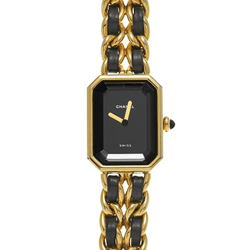 シャネル プルミエール M H0001 ブラック レディース 時計 【中古】【wristwatch】