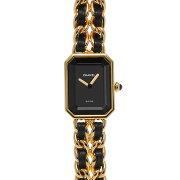 シャネル プルミエール M H0001 ブラック レディース 時計 【中古】【wristwatch】