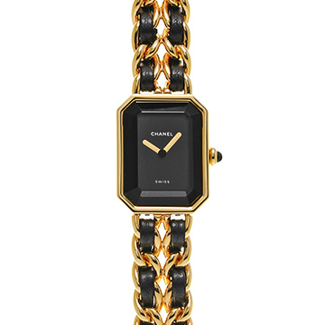 シャネル プルミエール M H0001 ブラック レディース 時計 【中古】【wristwatch】