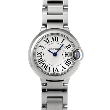 カルティエ バロンブルー ドゥ カルティエ 28mm W69010Z4 シルバー レディース 時計 【中古】【wristwatch】