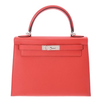 エルメス ケリー 28 外縫い 2WAY ローズジャイプール ヴォーエプソン レディース バッグ 【中古】【bag】