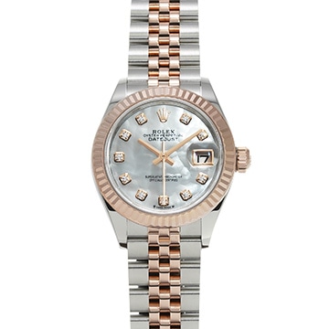 ロレックス レディ デイトジャスト 279171NG ホワイトシェル/ダイヤモンド レディース 時計 【中古】【wristwatch】