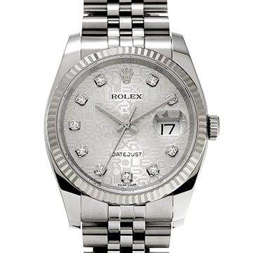 ロレックス デイトジャスト 36 116234G シルバーコンピュータ/ダイヤモンド メンズ 時計 【中古】【wristwatch】