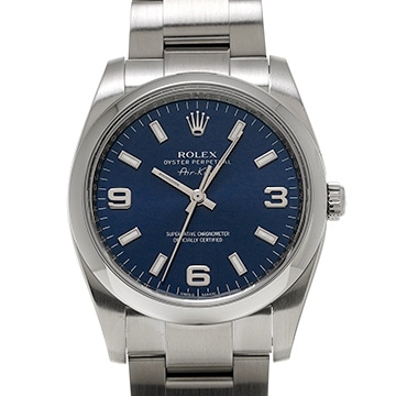 ロレックス オイスターパーペチュアル エアキング 114200 ブルー メンズ 時計 【中古】【wristwatch】