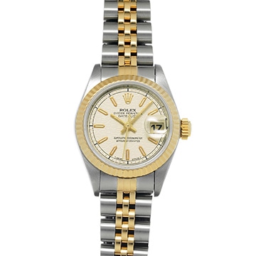 ロレックス デイトジャスト 69173 アイボリーコンピュータ レディース 時計 【中古】【wristwatch】