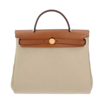 エルメス エールバッグ ジップ PM  べトン/フォーブ トワルミリタリー/ヴァッシュハンター ユニセックス バッグ 【中古】【bag】