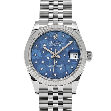 ロレックス デイトジャスト 31 278274 アズーロブルー フローラルモチーフ/ダイヤモンド ユニセックス 時計 【中古】【wristwatch】