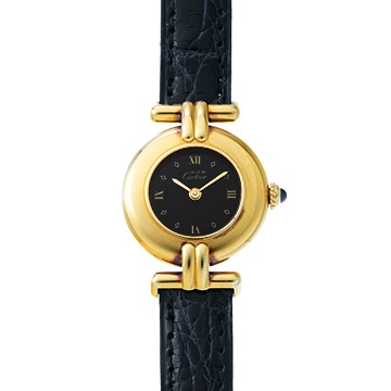 カルティエ マスト コリゼ ヴェルメイユ SM 590002 ブラック レディース 時計 【中古】【wristwatch】