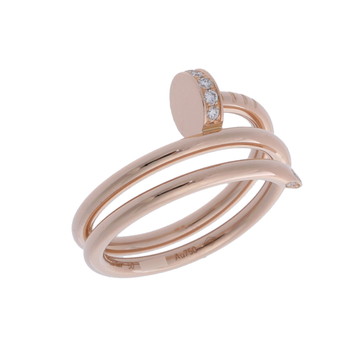カルティエ ジュストアンクル リング ダブル SM #50 ゴールド K18ピンクゴールド PG レディース ジュエリー 【中古】【jewelry】