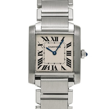 カルティエ タンクフランセーズ MM　 WSTA0005 シルバー ユニセックス 時計 【中古】【wristwatch】