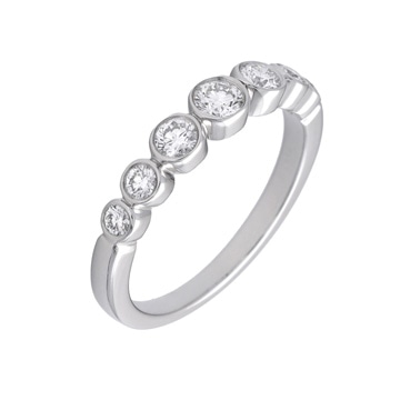 ティファニー ジャズグラジュエイテッド リング #11 7PD シルバー Pt950プラチナ レディース ジュエリー 【中古】【jewelry】