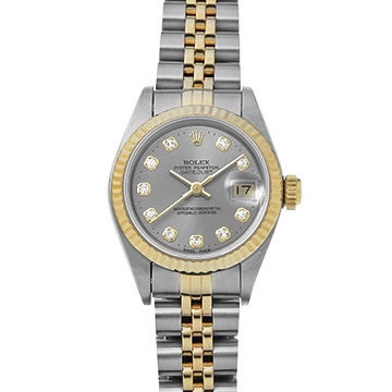 ロレックス デイトジャスト 69173G グレー/ダイヤモンド レディース 時計 【中古】【wristwatch】