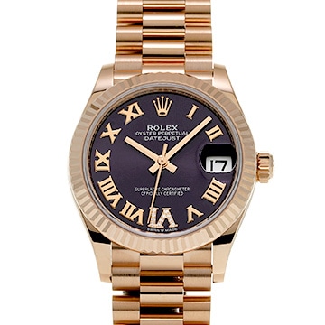 ロレックス デイトジャスト 31 278275 オーベルジーヌ/ダイヤモンド ユニセックス 時計 【新品】【wristwatch】