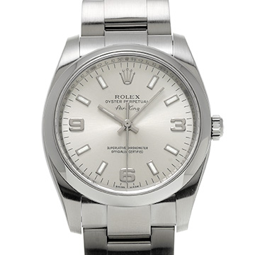 ロレックス エアキング 114200 シルバー メンズ 時計 【中古】【wristwatch】