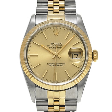 ロレックス デイトジャスト 16233 シャンパン メンズ 時計 【中古】【wristwatch】