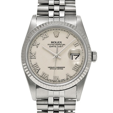 ロレックス デイトジャスト 16234 アイボリー メンズ 時計 【中古】【wristwatch】