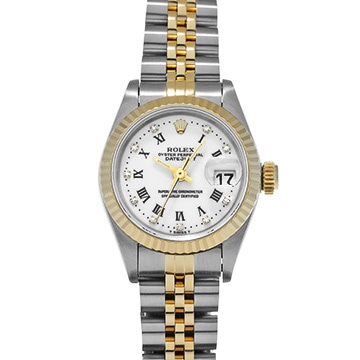 ロレックス デイトジャスト 69173G ホワイト/ダイヤモンド レディース 時計 【中古】【wristwatch】