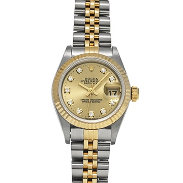 ロレックス デイトジャスト  69173G シャンパン/ダイヤモンド レディース 時計 【中古】【wristwatch】