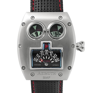 アジムート ミスター ロボット 124-08MR ブラック メンズ 時計 【中古】【wristwatch】