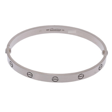 カルティエ ラブブレスレット #21 旧型 シルバー K18ホワイトゴールド WG レディース ジュエリー 【中古】【jewelry】