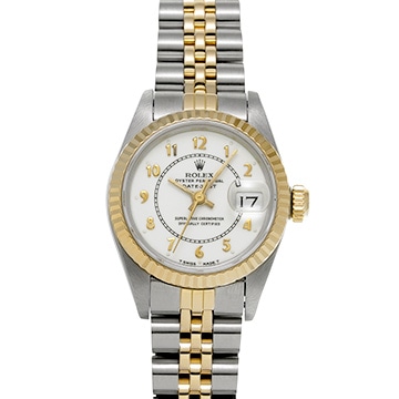 ロレックス デイトジャスト 69173 ホワイト レディース 時計 【中古】【wristwatch】